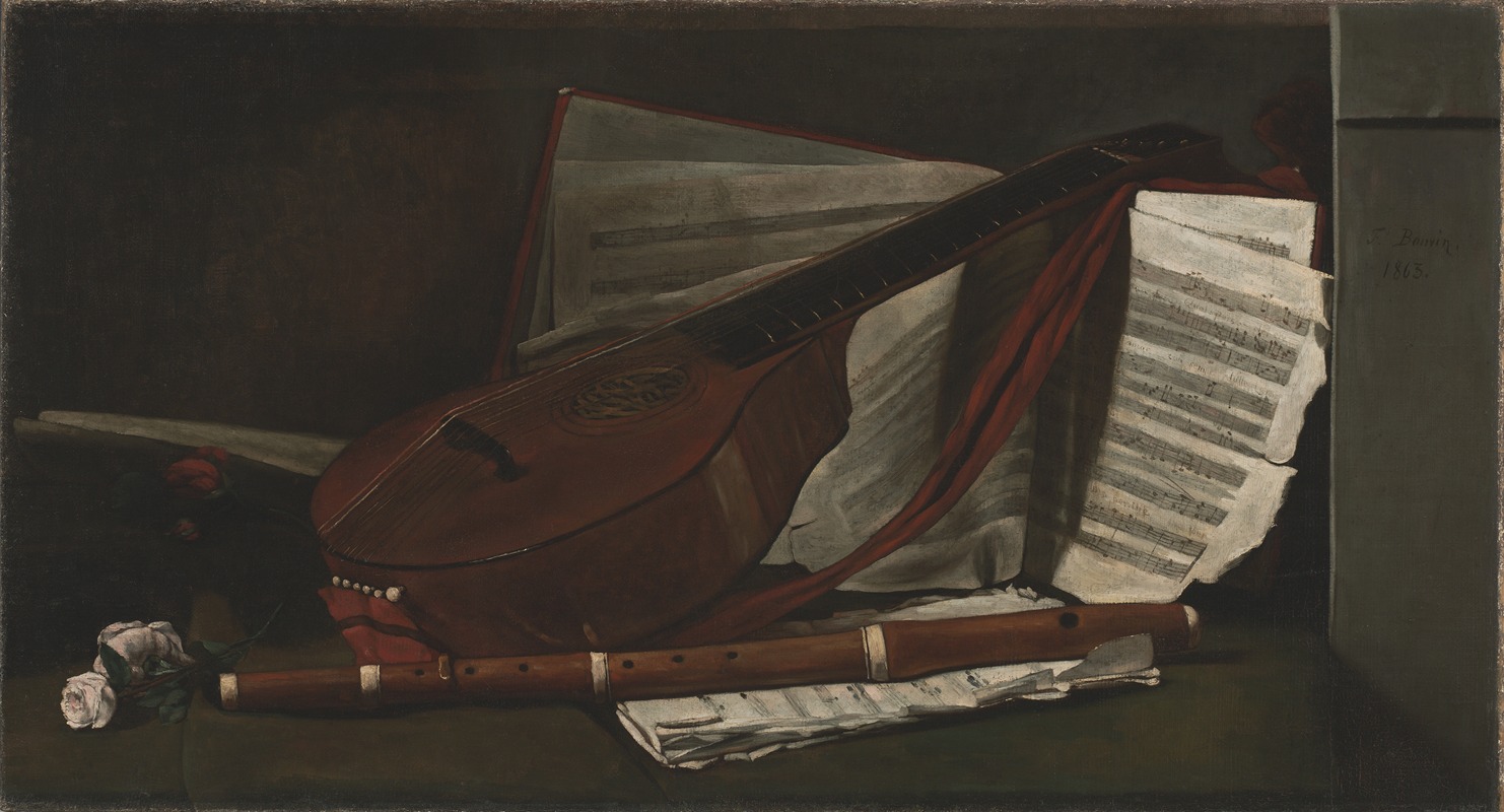 Attributes of Music by Франсуа Бонвен, 1863 — digital art print download