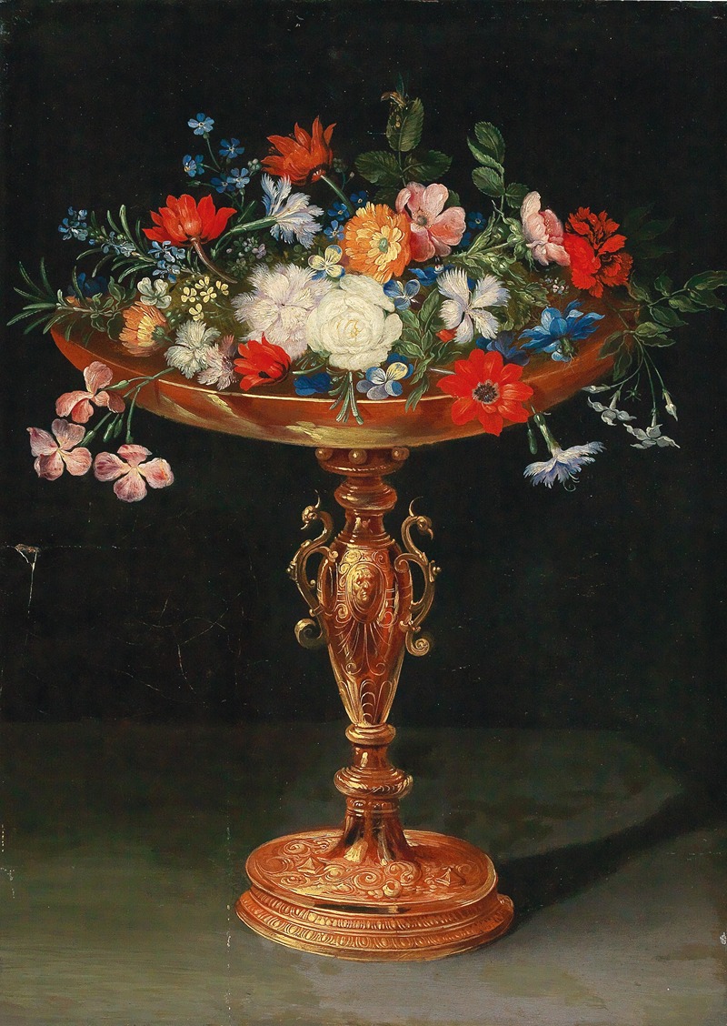 Flowers in a gilded tazza — Jan Brueghel the Younger