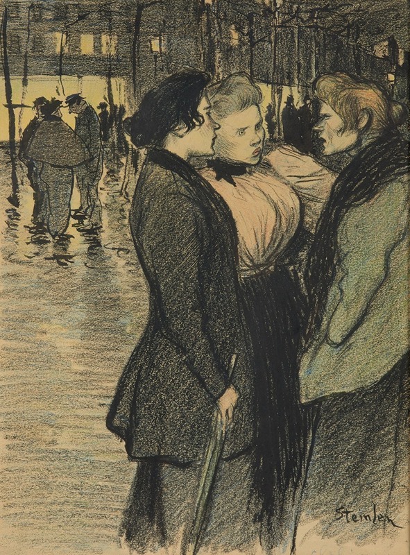 Femmes conversant dans la rue by Теофиль Александр Стенлен — digital art print download