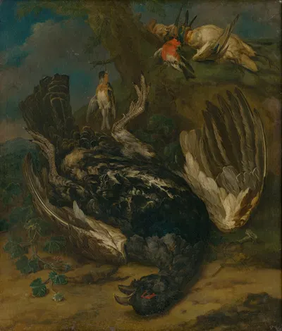Zátišie s hlucháňom by Иоганн Георг де Гамильтон, 1720–1730 — digital art print download