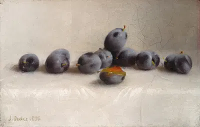Twelve Plums by Джозеф Деккер, 1896 — digital art print download