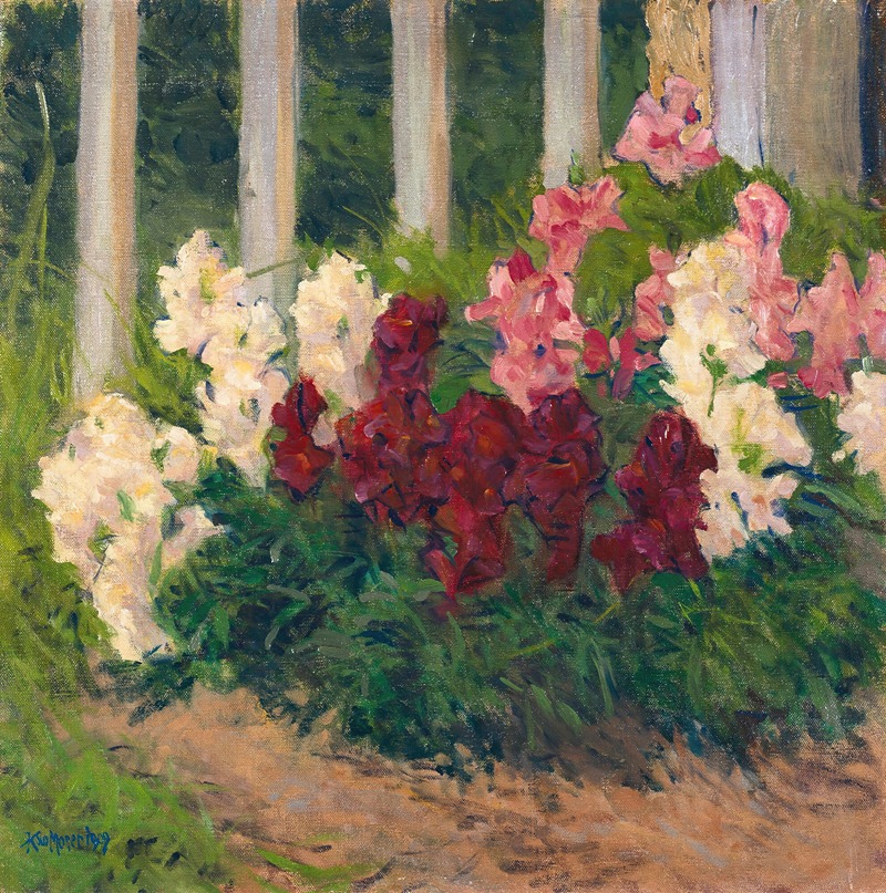 Flowers Before A Garden Fence — Коломан Мозер