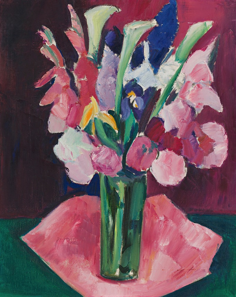 Flowers In A Vase by Марсден Хартли — digital art print download