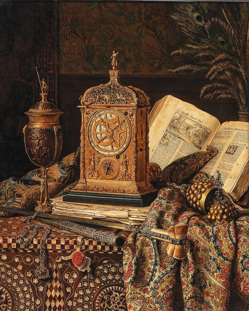 Still Life with Antiques by Max Schödl, 1879 — digital art print download
