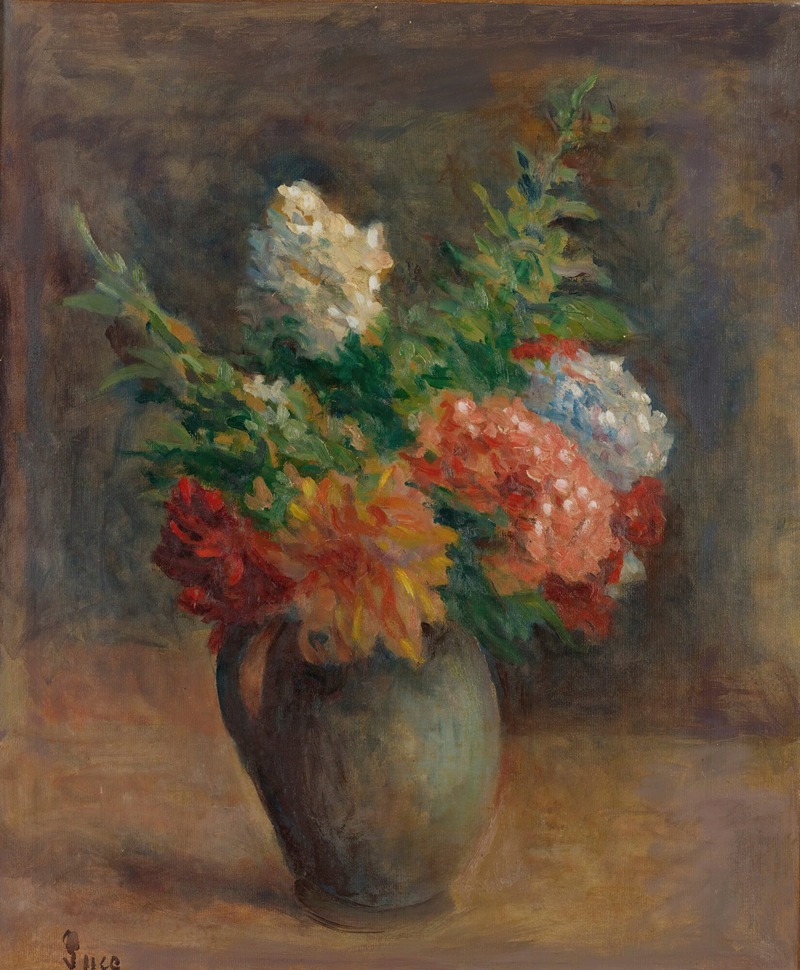Pivoines, Géraniums Et Lilas Blancs — Максимильен Люс