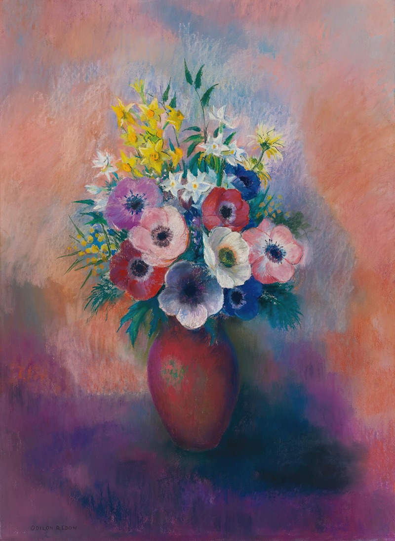 Vase D'anémones by Одилон Редон — digital art print download