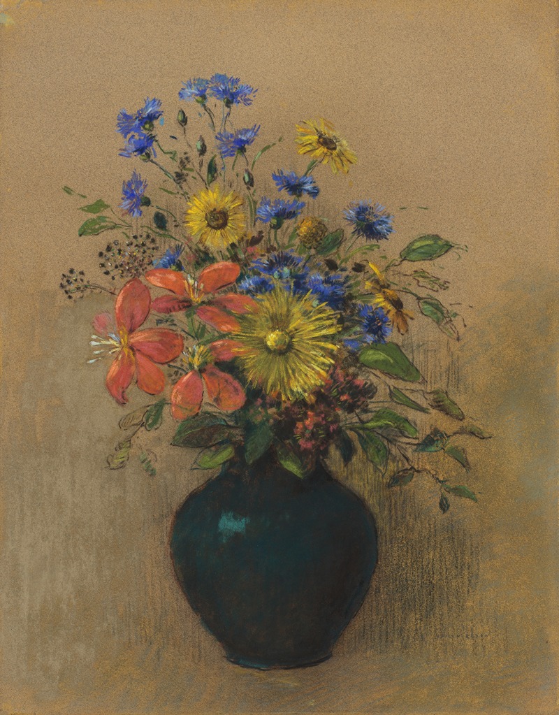 Wildflowers by Одилон Редон, c. 1905 — digital art print download