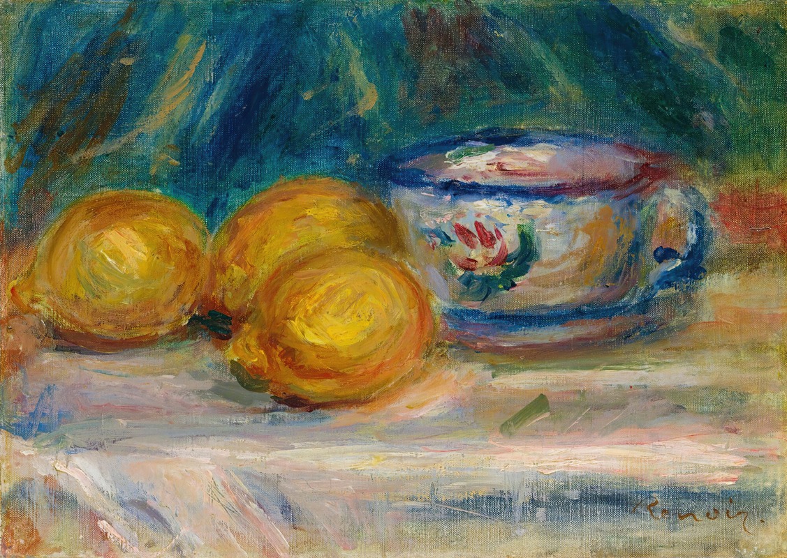 Nature Morte, Trois Citrons Et Une Tasse — Pierre-Auguste Renoir