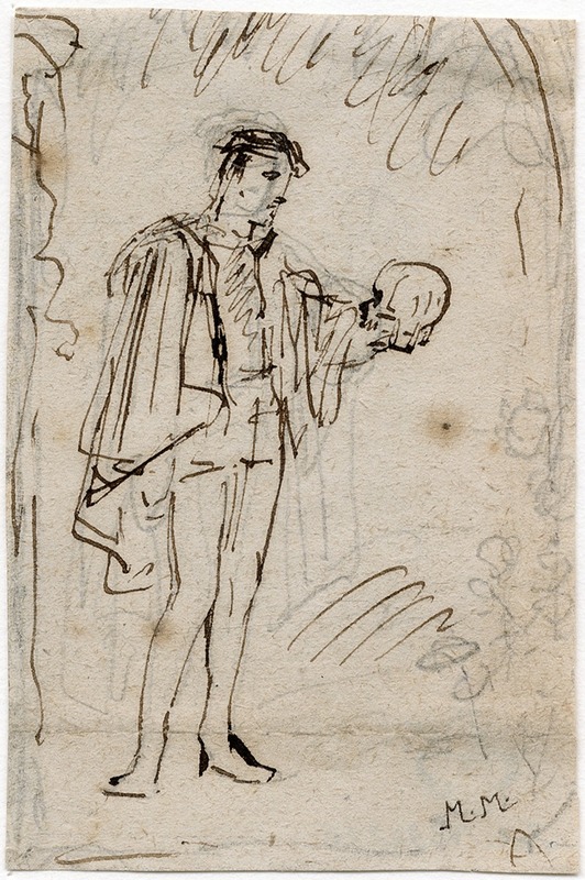 Hamlet en Ophelia elkaar omarmend — Matthijs Maris