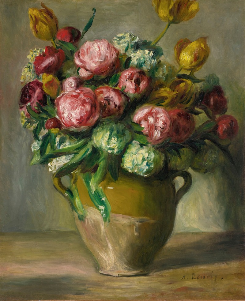 Vase De Pivoines by Пьер-Огюст Ренуар — digital art print download