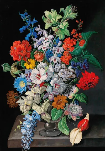 A large bouquet of flowers by Sebastian Wegmayr — digital art print download