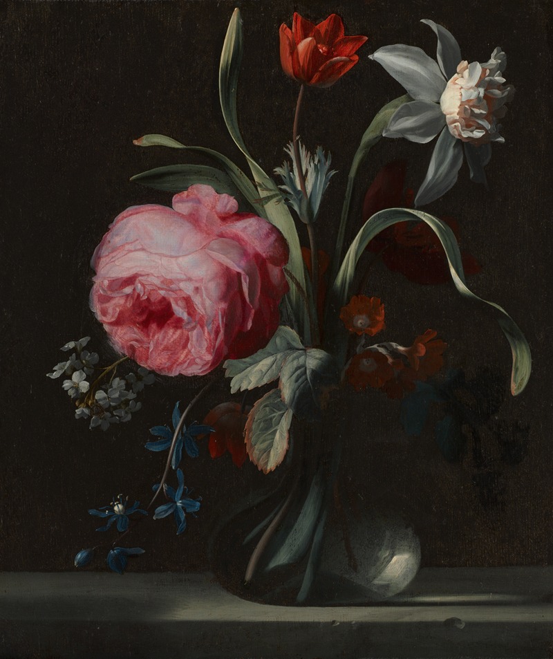 Flowers in a Vase by Симон Верелст, c. 1669 — digital art print download