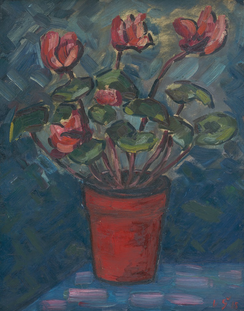 Still Life with Flowers by Вацлав Шпала, 1918 — digital art print download