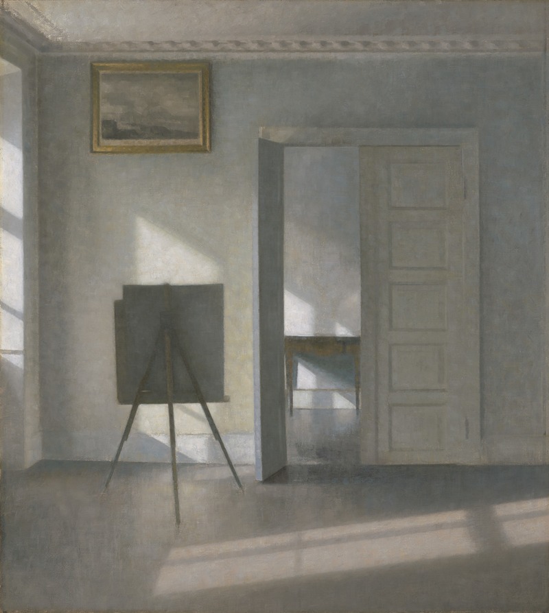 Interior with an Easel, Bredgade 25 by Вильгельм Хаммерсхой, 1912 — digital art print download