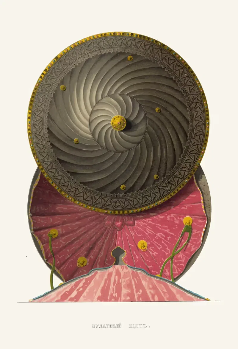 Булатный щит. by Фёдор Григорьевич Солнцев, 1849 - 1853 — digital art print download