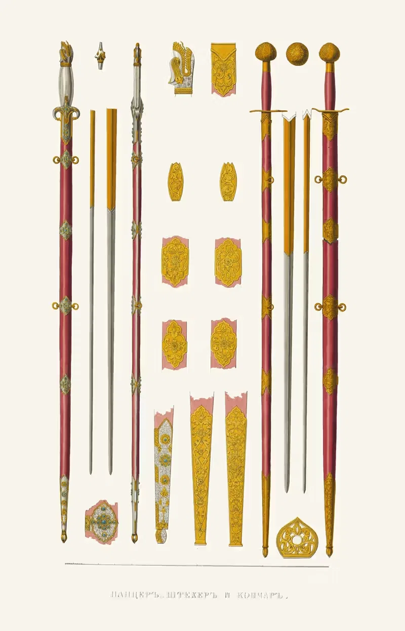 Панцирный штехер и кончар by Фёдор Григорьевич Солнцев, 1849 - 1853 — digital art print download