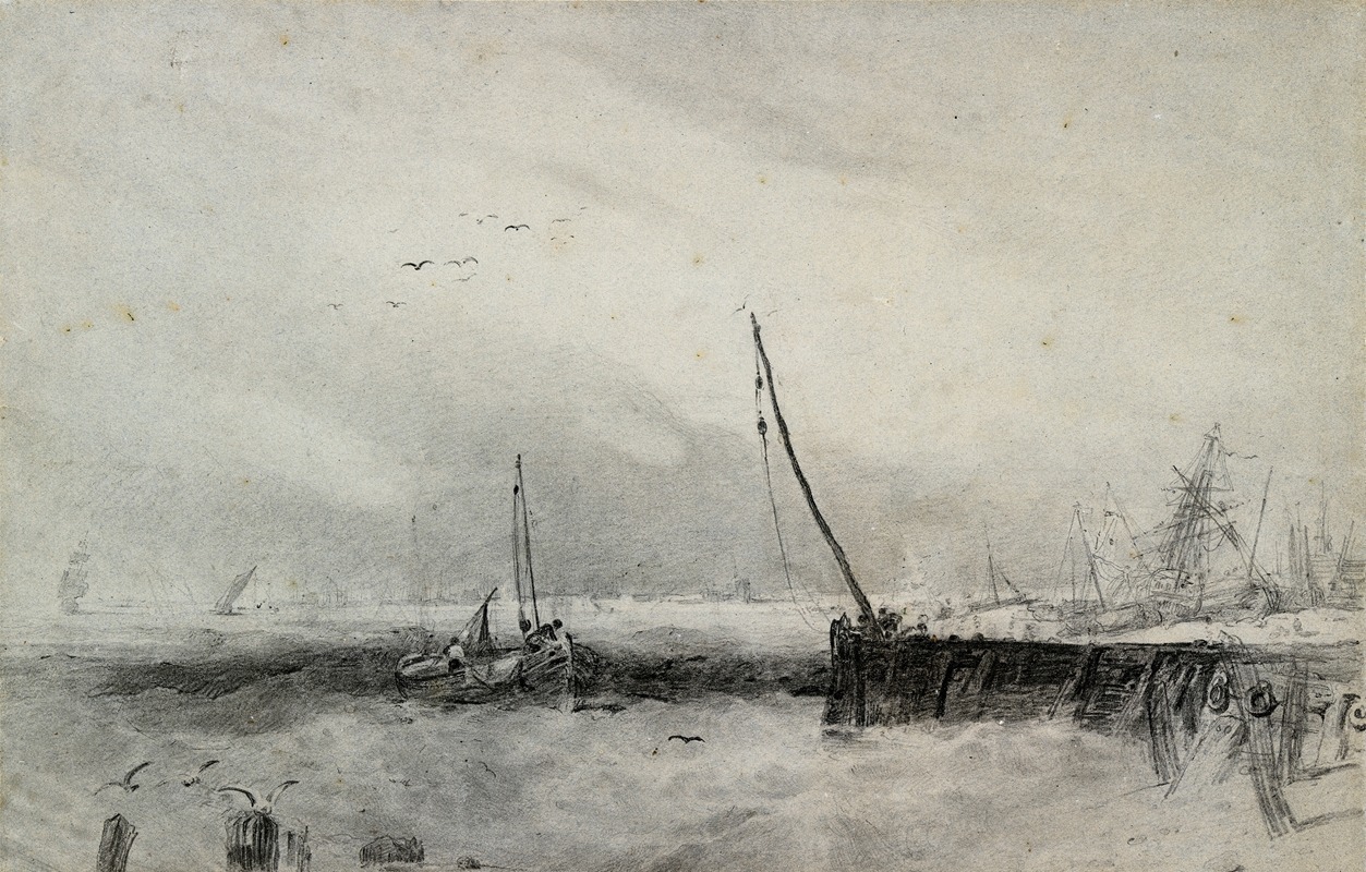 Vessels in a Squall off the Coast — William Mulready