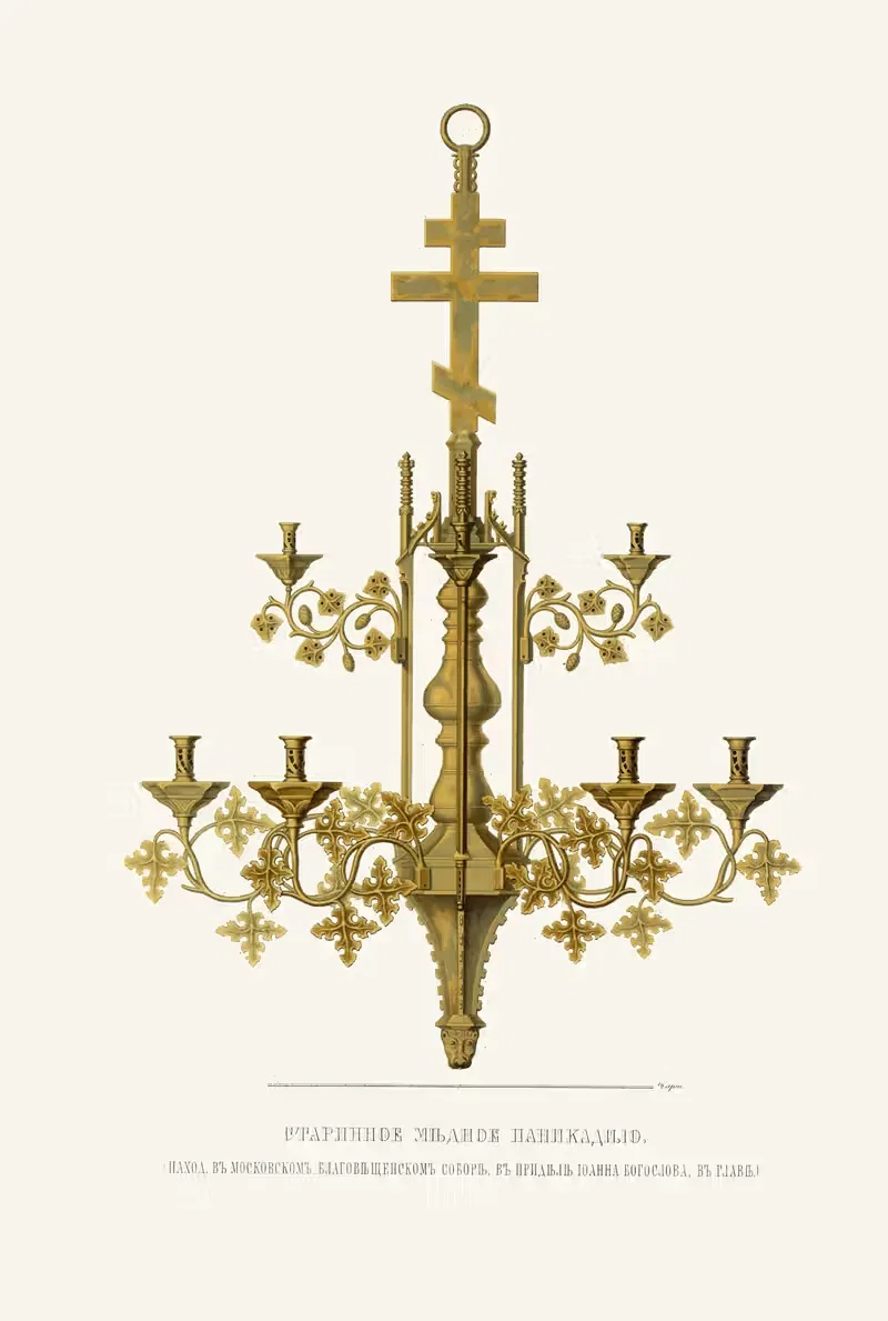 Старинное медное паникадило by Фёдор Григорьевич Солнцев, 1849 - 1853 — digital art print download