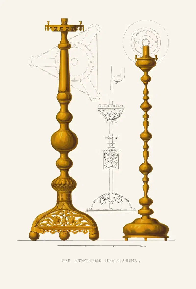 Три звезды подсвечника by Фёдор Григорьевич Солнцев, 1849 - 1853 — digital art print download