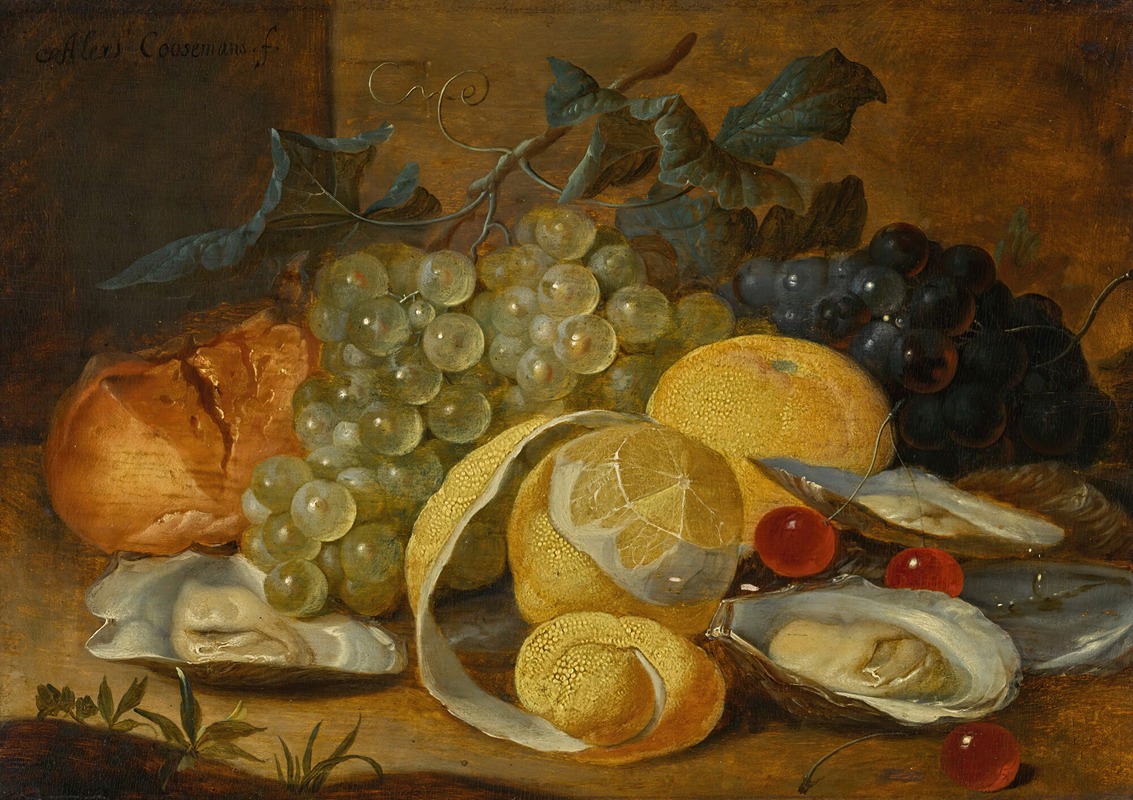 Still life with lemons, oysters and cherries — Alexander Coosemans