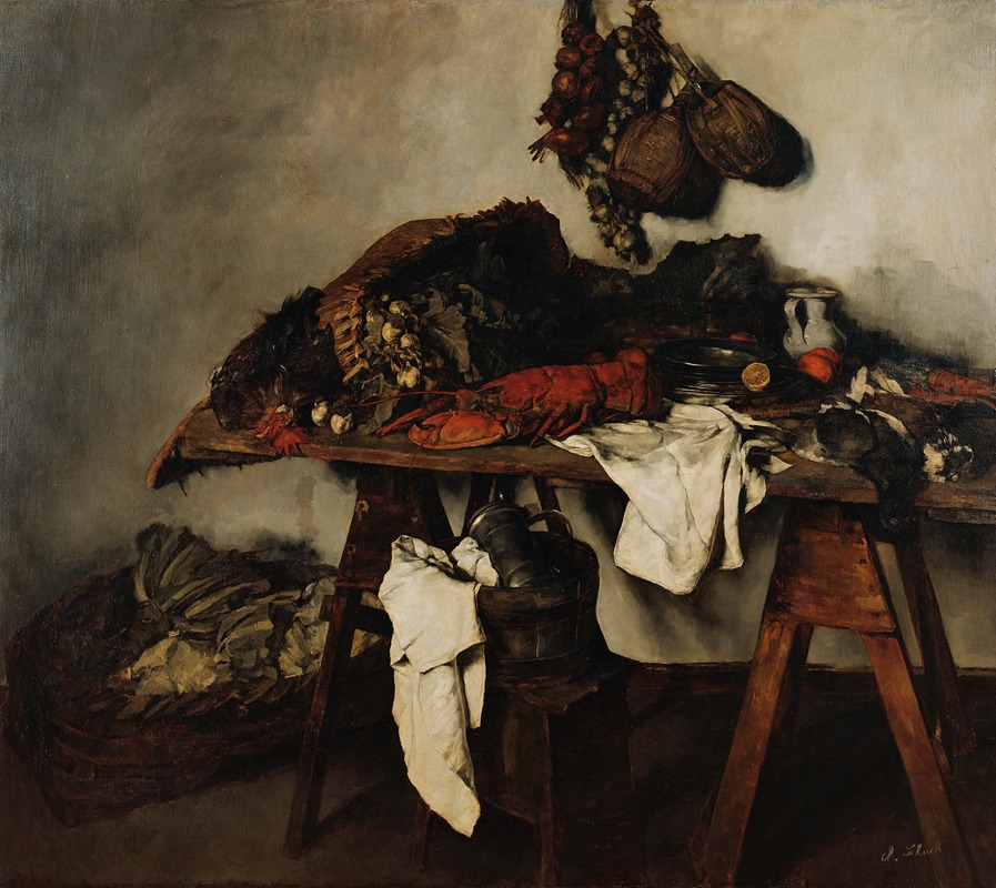 Großes Küchenstillleben by Карл Шух, 1879 — digital art print download