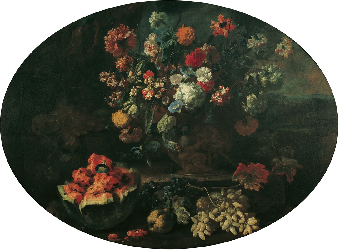 Blumen und Früchte by Franz Werner von Tamm, 1715 — digital art print download