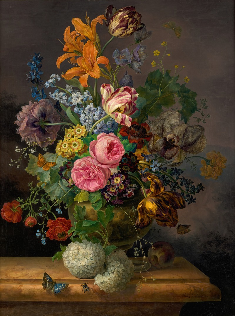 Blumenstück by Франц Ксавер Грубер, 1838 — digital art print download