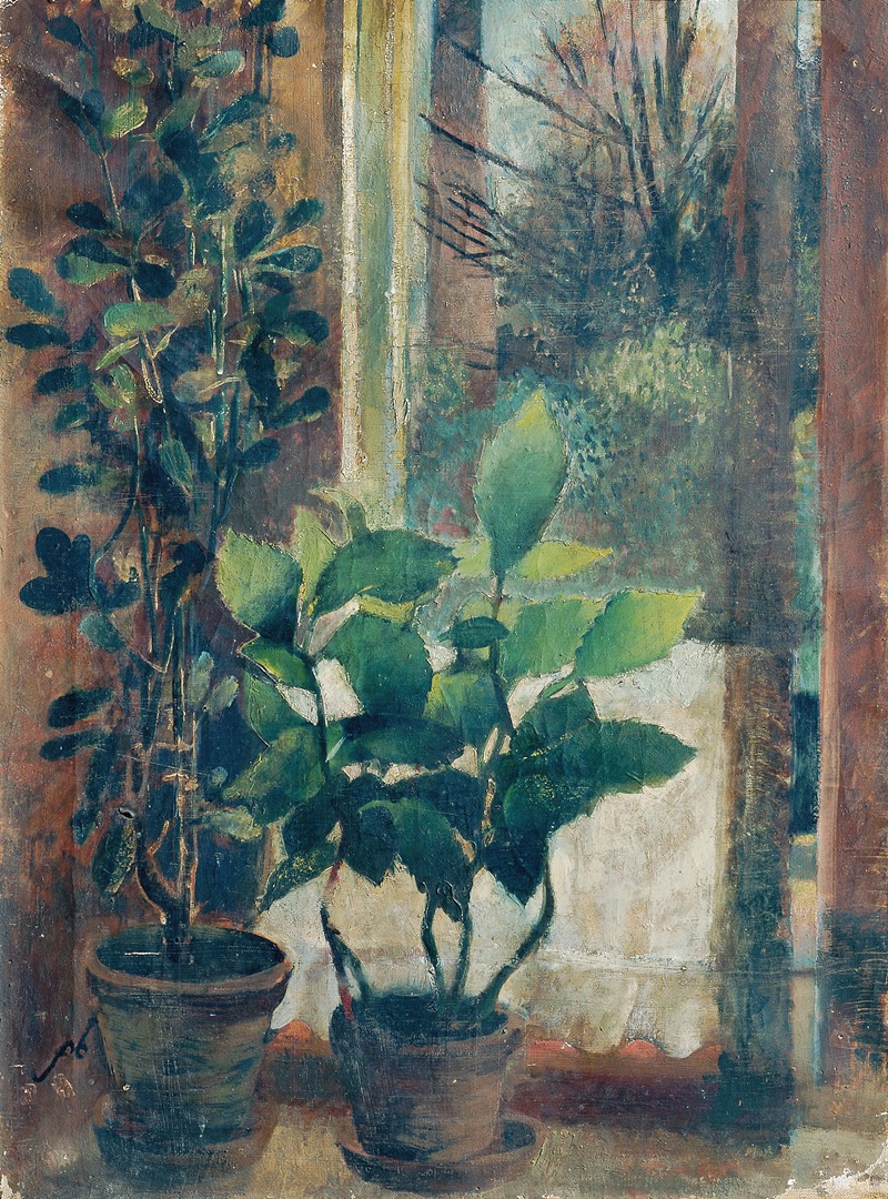 Fenster mit Blumen by Фридл Дикер-Брандеис, 1940 — digital art print download