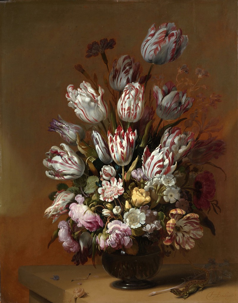 Floral Still Life by Hans Bollongier, 1639 — digital art print download