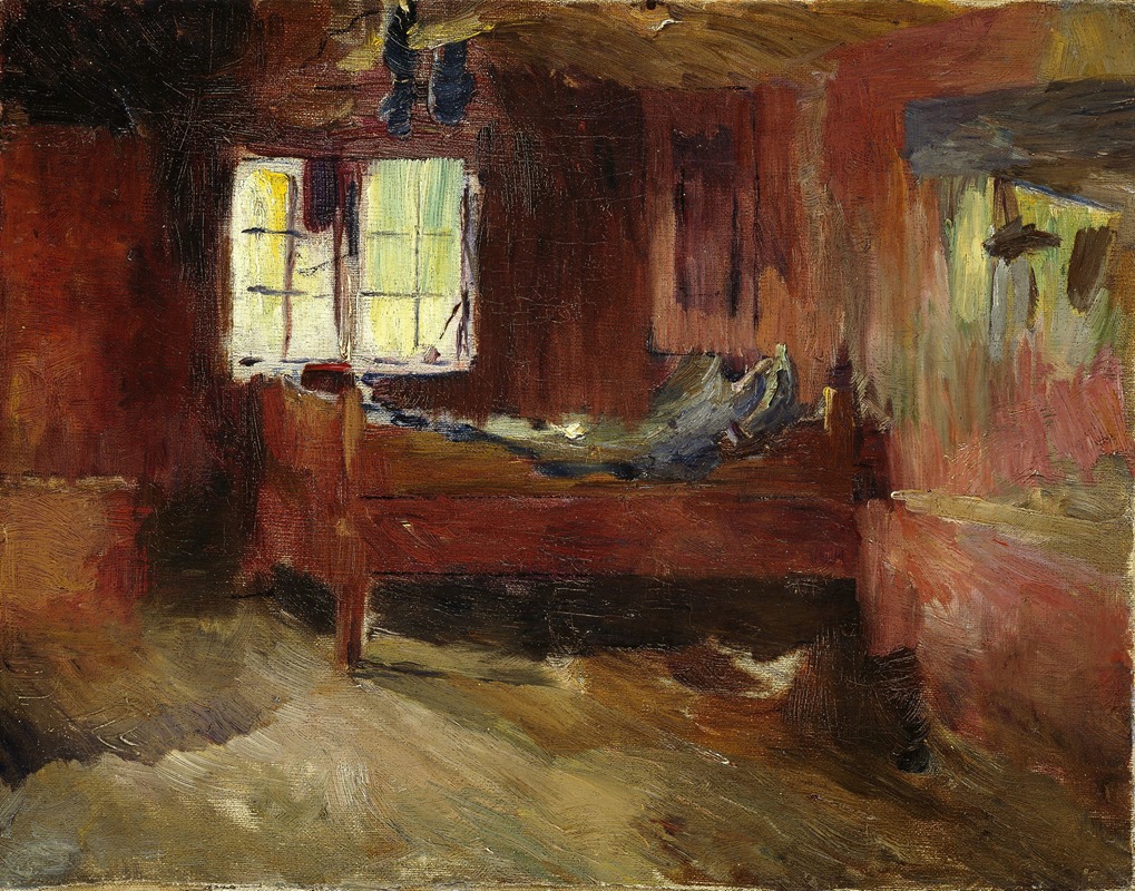 Farm Interior, Strålsjøhaugen by Харриет Бакер, 1893 — digital art print download
