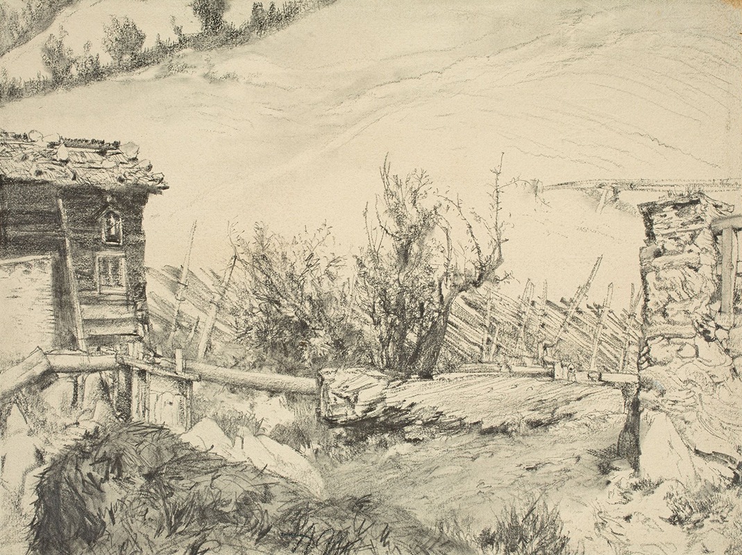 On the Mountainside by Адольф фон Менцель — digital art print download