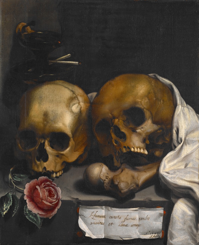 Vanitas Still Life by J Falk, 1629 — digital art print download