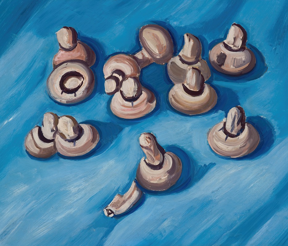 Mushrooms on a Blue Background by Марсден Хартли, 1926 — digital art print download