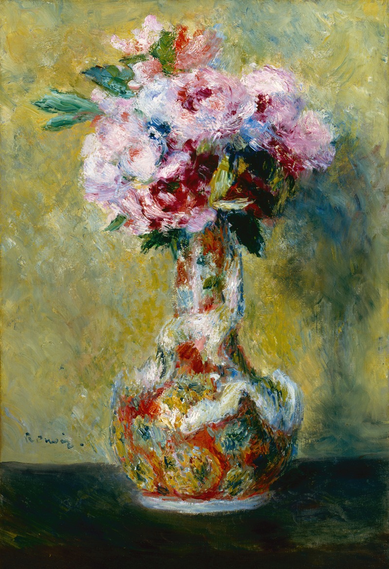 Bouquet in a Vase by Пьер-Огюст Ренуар, 1878 — digital art print download