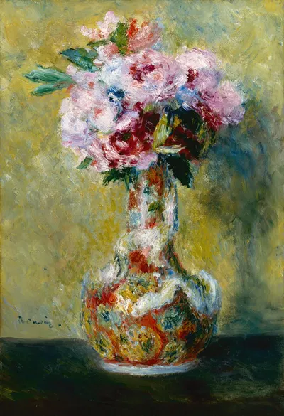 Bouquet in a Vase by Пьер-Огюст Ренуар, 1878 — digital art print download