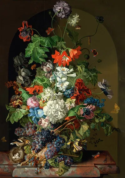Blumenstillleben by Sebastian Wegmayr, 1830 — digital art print download