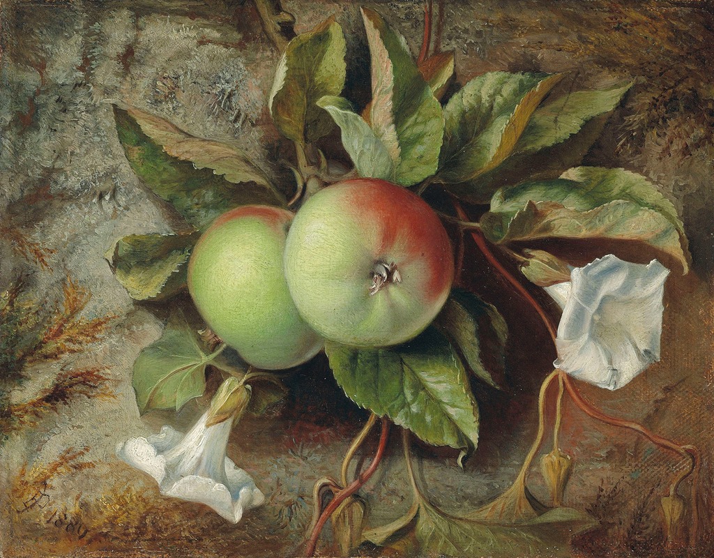 Autumn; Apples and convolvulus by Эдвард Джон Пойнтер, 1880 — digital art print download