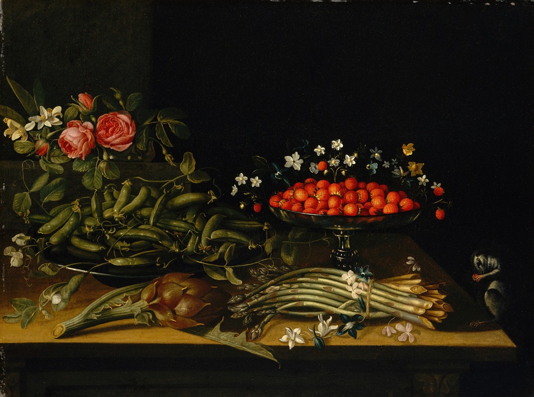 Still Life with Strawberries by Аноним — digital art print download