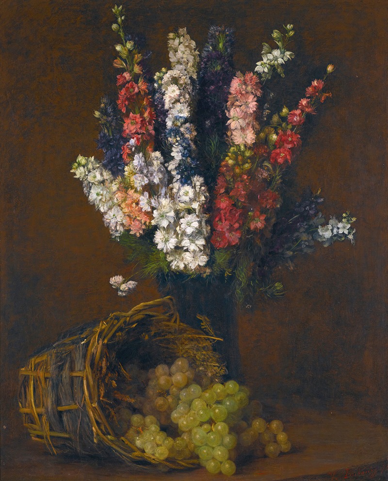 Pieds d'alouette et raisins blancs — Victoria Fantin-Latour