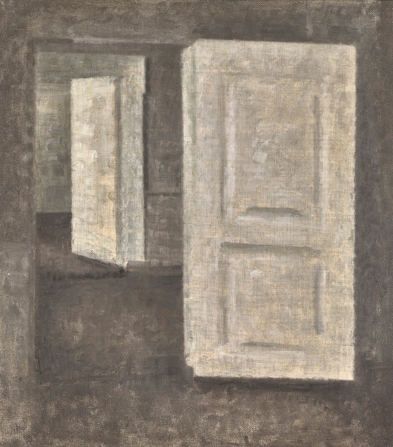 White doors, strandgade 25 by Вильгельм Хаммерсхой — digital art print download