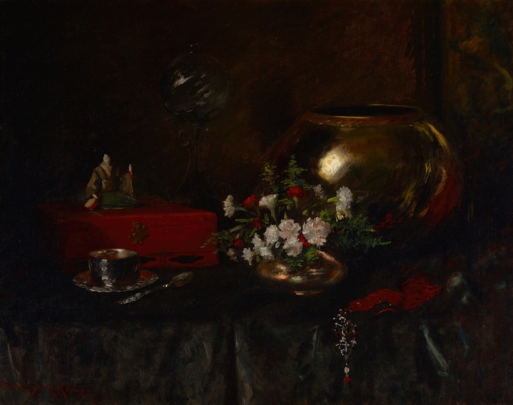 Still Life (Brass Bowl) by Уильям Мерритт Чейз, 1903 — digital art print download