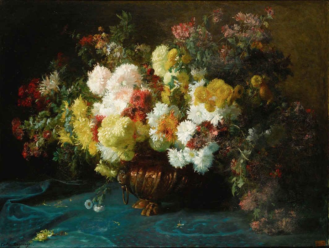 Floral Still Life by Adolphe Louis Castex-Dégrange, 1874 — digital art print download