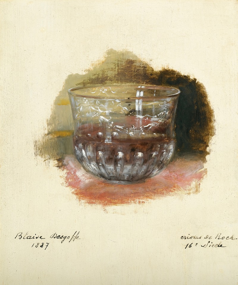 Study Of A 16th Century Rock Crystal Goblet — Blaise-Alexandre Desgoffe
