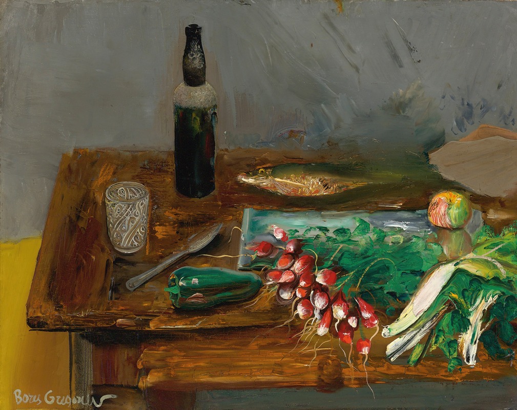Still Life With Radishes by Борис Григорьев — digital art print download