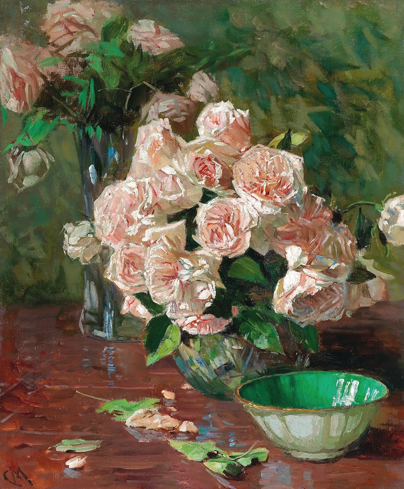 Weiße Rosen II by Карл Молл, c. 1925 — digital art print download