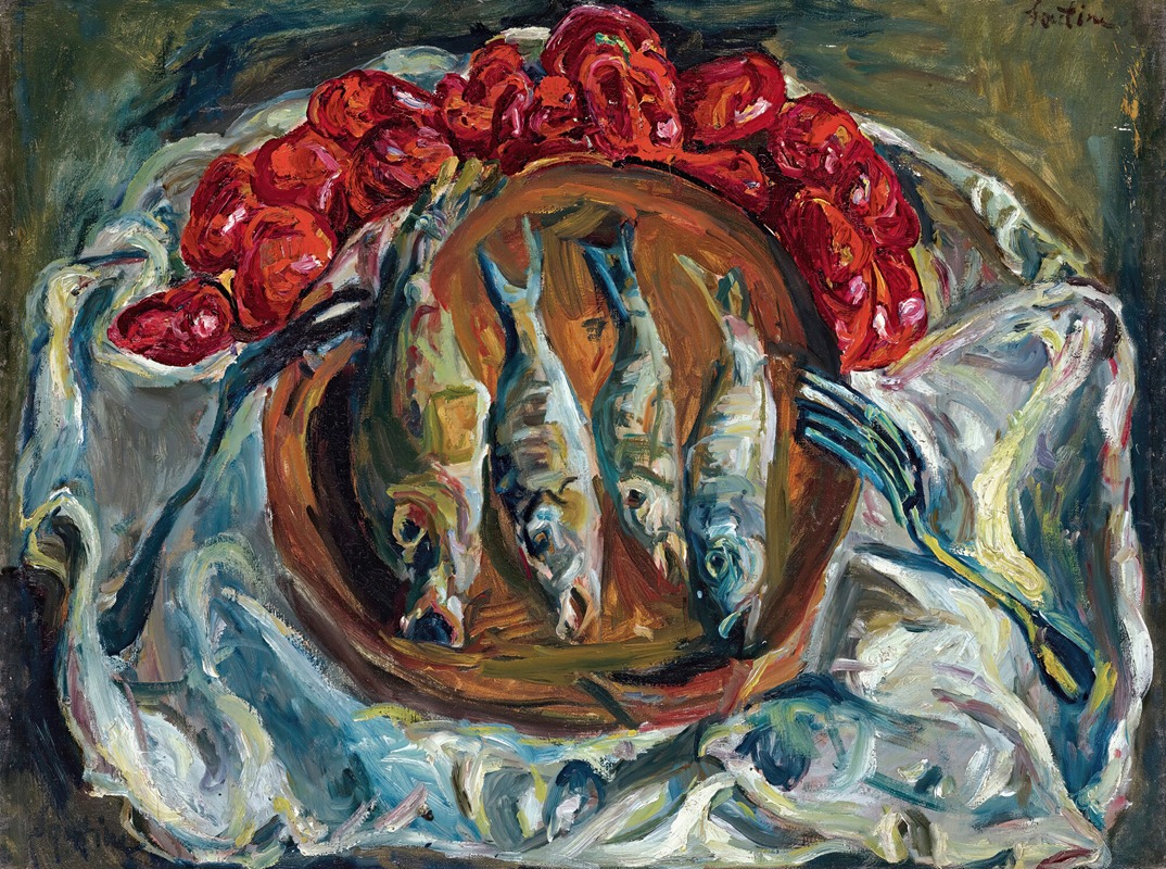 Poissons Et Tomates by Chaïm Soutine — digital art print download