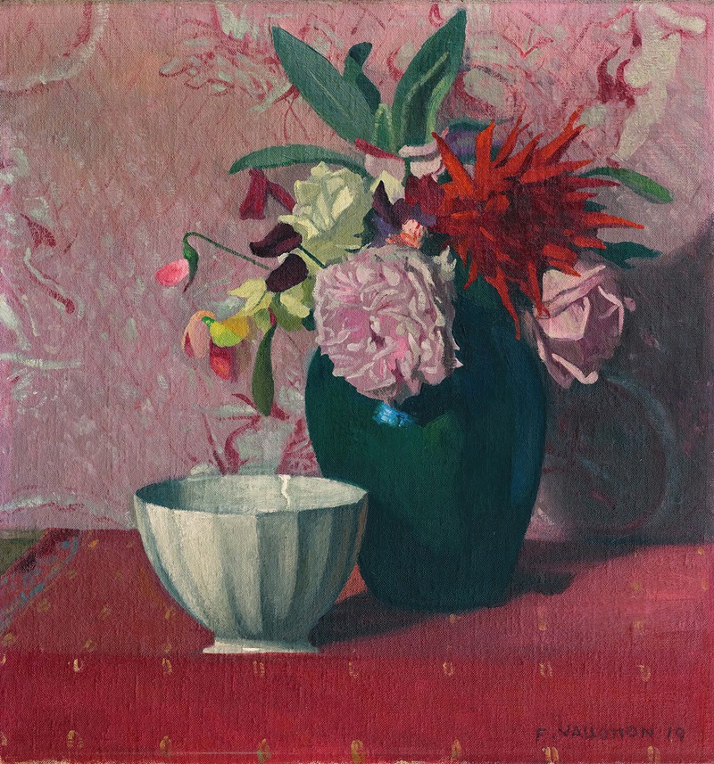 Green Vase And White Bowl — Феликс Валлотон