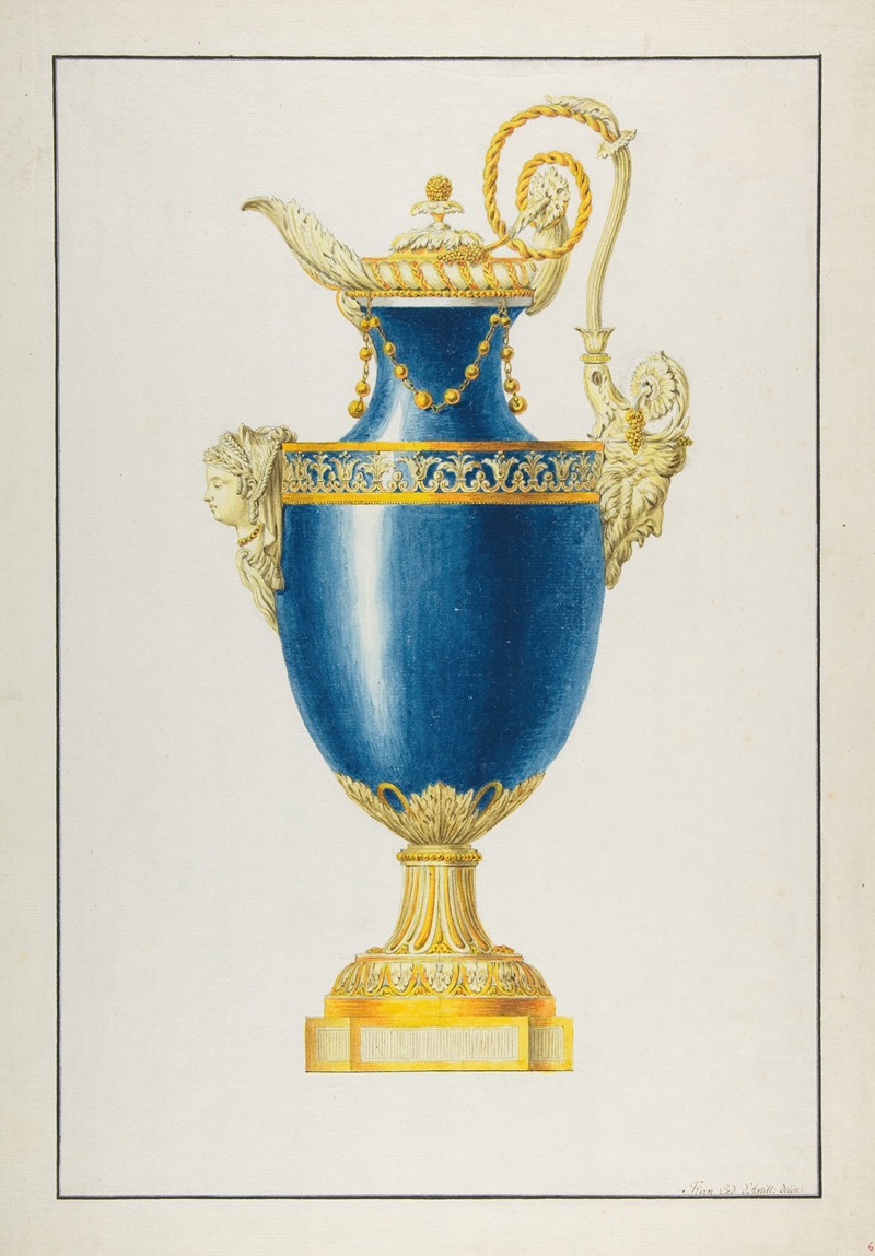 Design for a Gilt Bronze Ewer by George Heinrich von Kirn — digital art print download