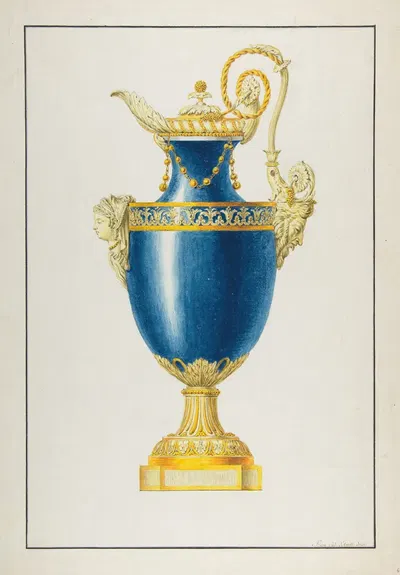Design for a Gilt Bronze Ewer by George Heinrich von Kirn — digital art print download