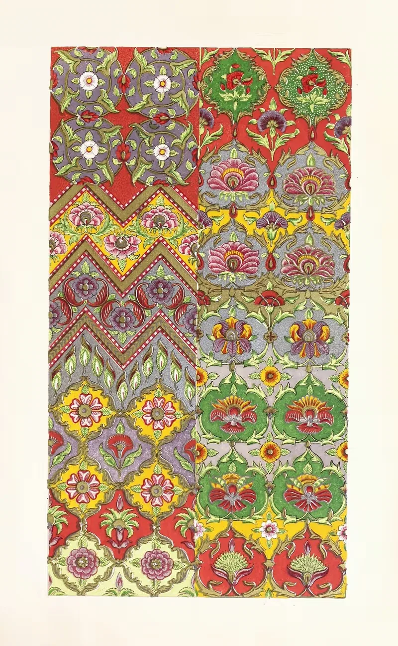 Sheet of Persian Designs for Textile Fabrics — John Charles Robinson